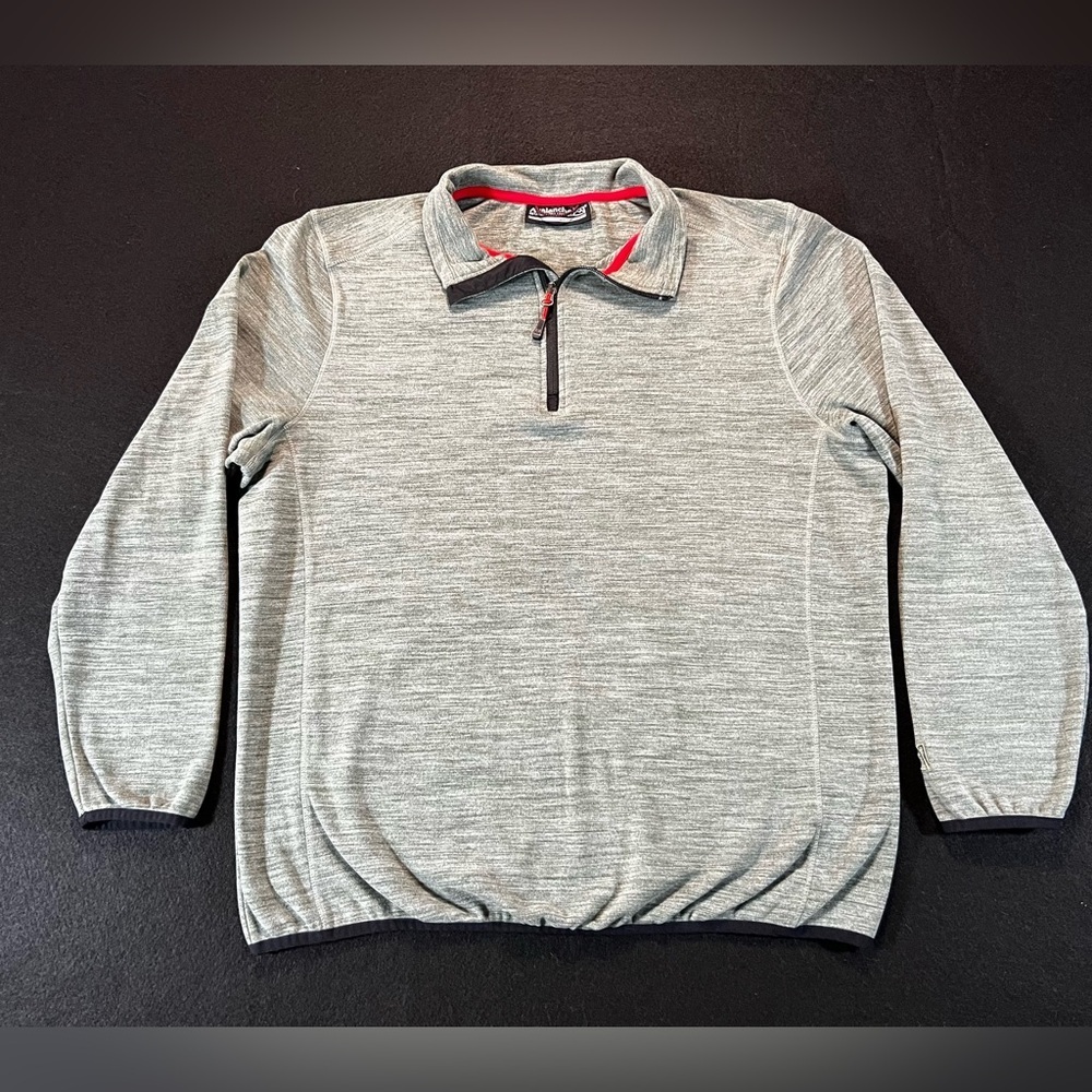 Avalanche Men’s Large 1/4 Zip Pullover Sweatshirt Gray Stretch Activewear